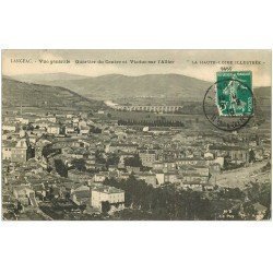 carte postale ancienne 43 LANGEAC. Quartier du Centre et Viaduc 1910