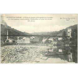 carte postale ancienne 43 LE PONT LIGNON. Usine papier photographique Lumière 1917