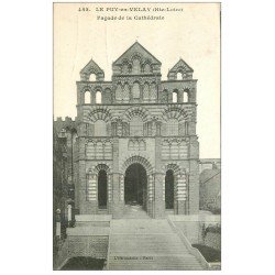 carte postale ancienne 43 LE PUY. Façade Cathédrale