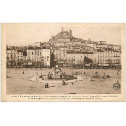 carte postale ancienne 43 LE PUY. Place du Breuil 1933