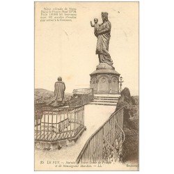 carte postale ancienne 43 LE PUY. Statue 1921