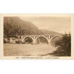 carte postale ancienne 43 VOREY-SUR-ARZON. Pont du Chambon