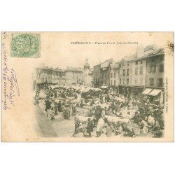 43 YSSINGEAUX. Place du Foiral 1902 Jour de Marché