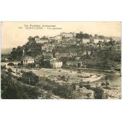 carte postale ancienne 09 SAINT-LIZIER. Vue générale du Village 1936