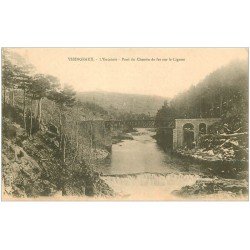 carte postale ancienne 43 YSSINGEAUX. Pont du Chemin de Fer vers 1900