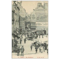 carte postale ancienne 75 PARIS 05. Rue Mouffetard.