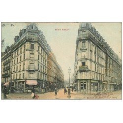 PARIS 10. Angle Rue Bichat, Alibert et Marie-Louise 1905. Collection Fleury colorisée