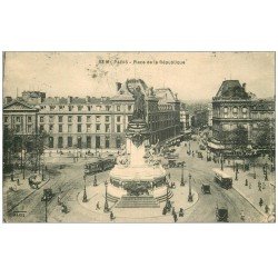 PARIS 10. Place de la République 1928 et le Faubourg du Temple