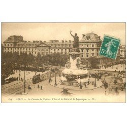 PARIS 10. Place de la République et Caserne du Château d'Eau 1911