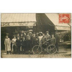 PARIS 11° Rare Carte Photo 1911 Café aux Templiers 14 Rue du Faubourg du Temple près République