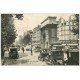 PARIS 10. Taxis en attente et Bus anciens Boulevard et Porte Saint-Martin 1922