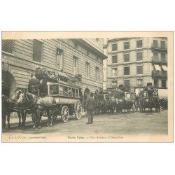 carte postale ancienne 75006 PARIS VECU. Une Station d'Omnibus