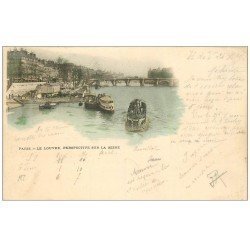 PARIS 01. Le Louvre et la Seine. Timbre 10 Centimes 1899