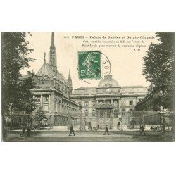 carte postale ancienne PARIS 01. Palais de Justice et Sainte-Chapelle 1908