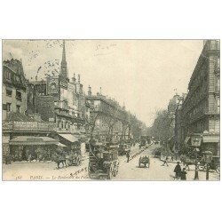 PARIS 04. Boulevard du Palais 1905. Bus Hippomobile à Impériale. Magasin location d'Orgues et Pianos. Affiche Formodol