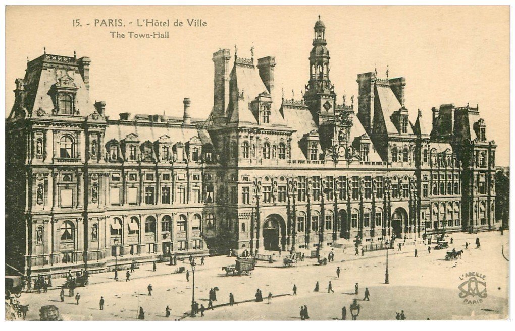 carte postale ancienne PARIS 04. Hôtel de Ville 15