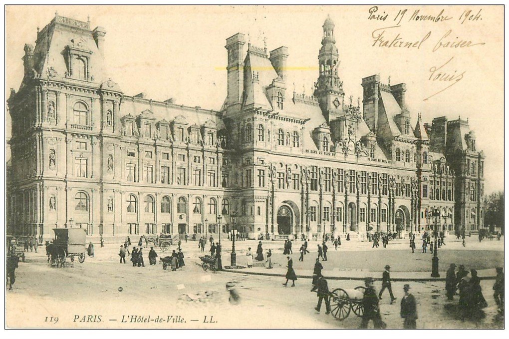 PARIS 04. Hôtel de Ville 1904