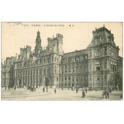 carte postale ancienne PARIS 04. Hôtel de Ville 1916