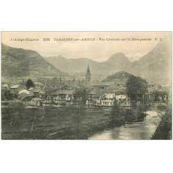 carte postale ancienne 09 TARASCON-SUR-ARIEGE. Rive gauche vers 1930-40