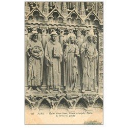 PARIS 04. Notre-Dame Statues Portail 1906