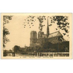 carte postale ancienne PARIS 04. Notre-Dame. Abside 1932