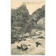 carte postale ancienne 09 USSON-les-BAINS. Ruines du Château et l'Aude