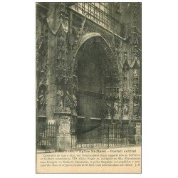 carte postale ancienne PARIS 04. Portail Eglise Saint-Merri