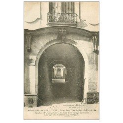 carte postale ancienne PARIS 04. Rue des Lions-Saint-Paul Hôtel des Parlementaires