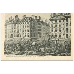 carte postale ancienne PARIS 04. Supplice de Foulon Place de Grève en 1789