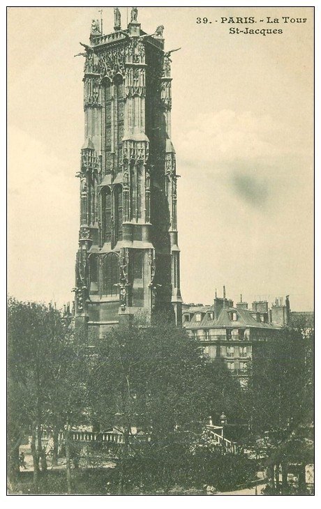 PARIS 04. Tour Saint-Jacques Rue de Rivoli