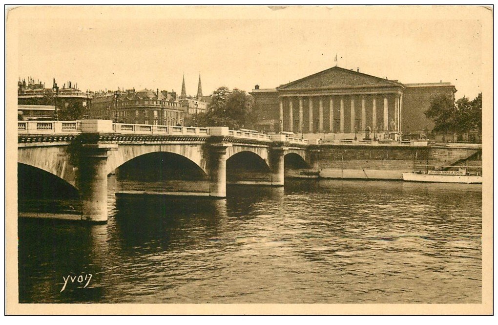 PARIS 05. Chambre Députés et Pont Concorde