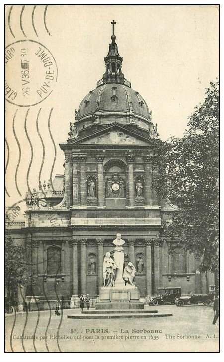PARIS 05. Eglise de la Sorbonne 1936