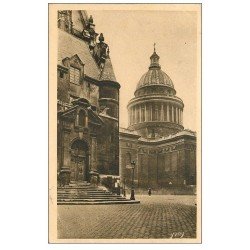 carte postale ancienne PARIS 05. Eglise Saint-Etienne-du-Mont Dôme Panthéon 1927