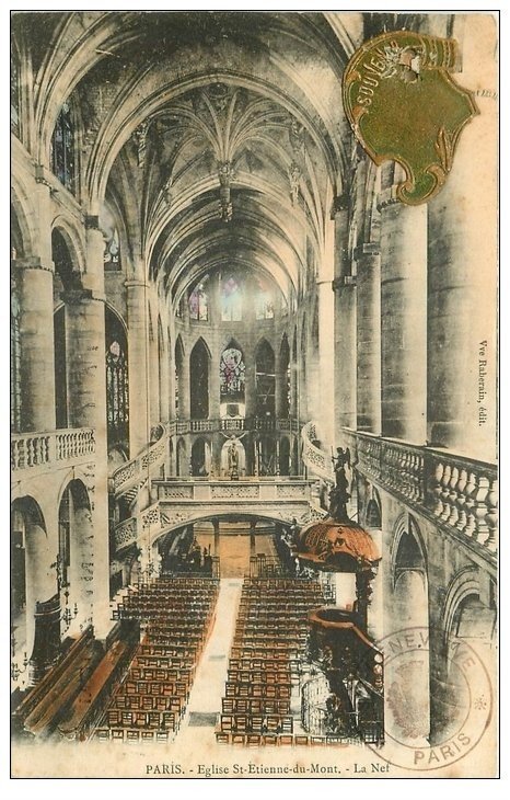 PARIS 05. Eglise Saint-Etienne-du-Mont la Nef et ajoutis