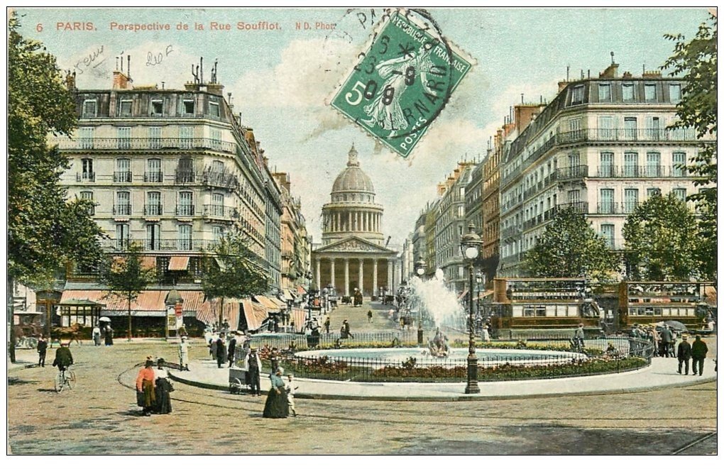 PARIS 05. Le Panthéon et Rue Soufflot 1909