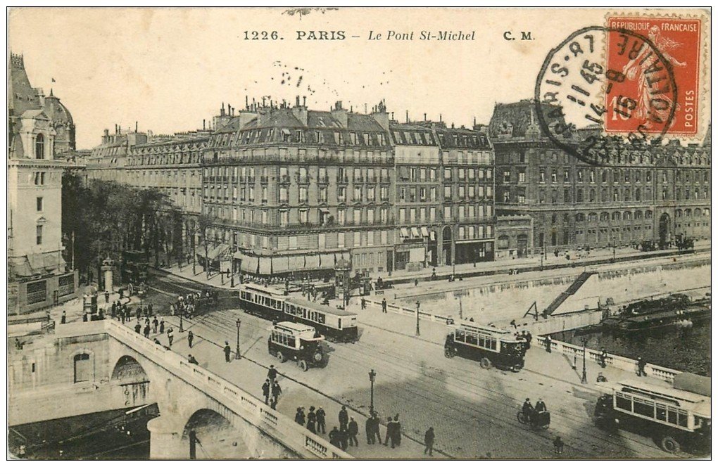 PARIS 05. Le Pont Saint-Michel 1915