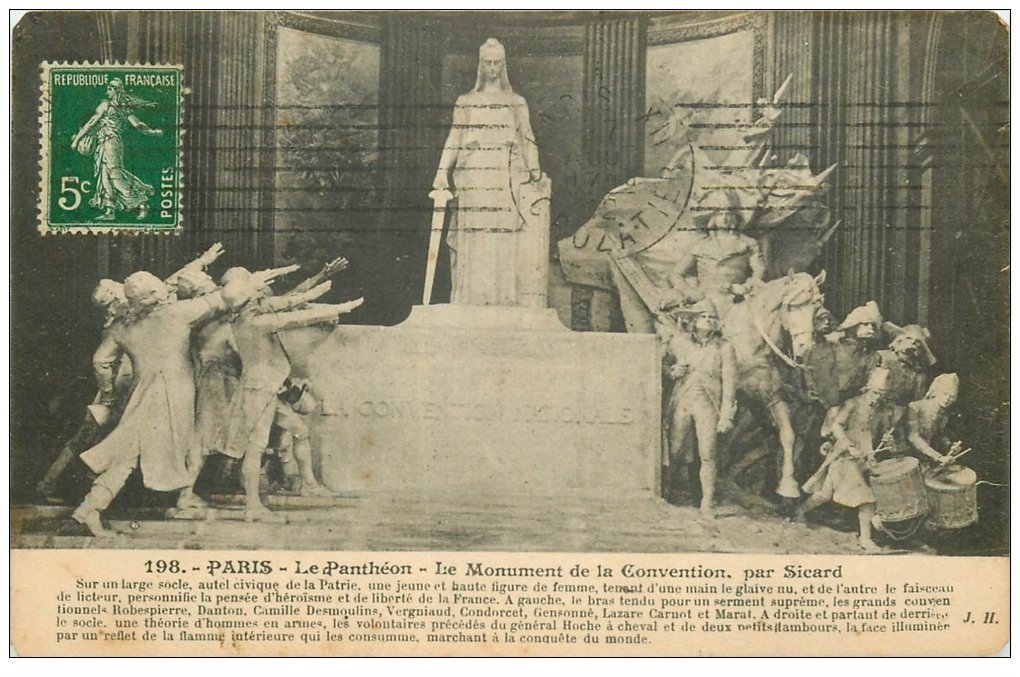 PARIS 05. Monument Convention au Panthéon 1912