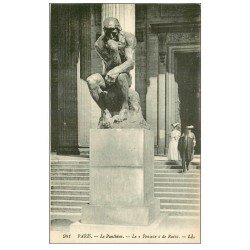 carte postale ancienne PARIS 05. Panthéon le Penseur de Rodin