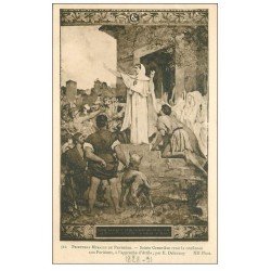 PARIS 05. Peintures Panthéon Sainte-Geneviève approche d'Attila