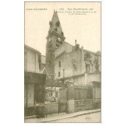 PARIS 05. Rue Mouffetard 141 Clocher Saint-Médard