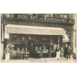 carte postale ancienne PARIS 06. Brasserie Lipp Boulevard Saint-Germain