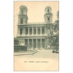 PARIS 06. Eglise Saint-Sulpice avec échafaudages