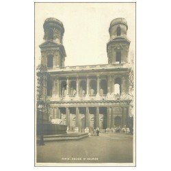 carte postale ancienne PARIS 06. Eglise Saint-Sulpice en rénovation 1905