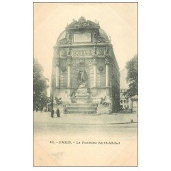 PARIS 06. Fontaine Saint-Michel vers 1900