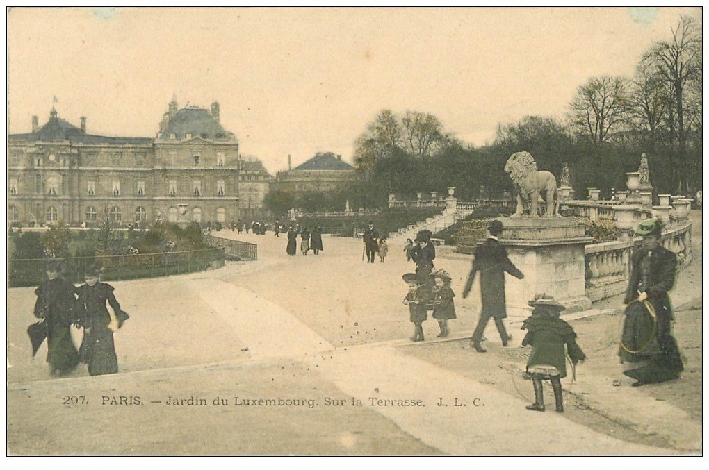 PARIS 06. Jardin du Luxembourg Terrasse 1906