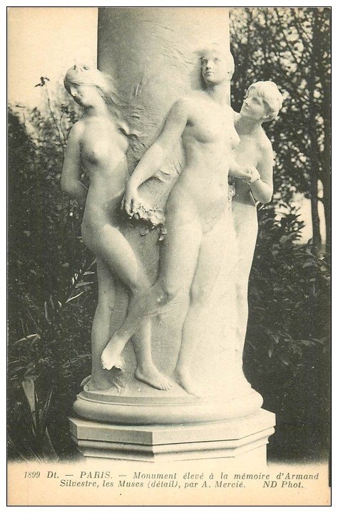 PARIS 06. Les Muses Monument par Mercié pour Silvestre