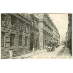 PARIS 07. Ministère Postes et Télégraphes rue de Grenelle 1911 Hippomobile à Impériale