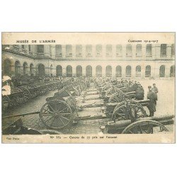 carte postale ancienne PARIS 07. Musée de l'Armée. Canons pris à l'ennemi Guerre 1914-18