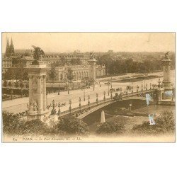 PARIS 07. Pont Alexandre III 1907 timbre manquant