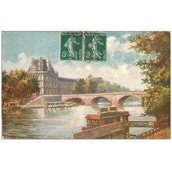 carte postale ancienne PARIS 07. Pont Royal 1907